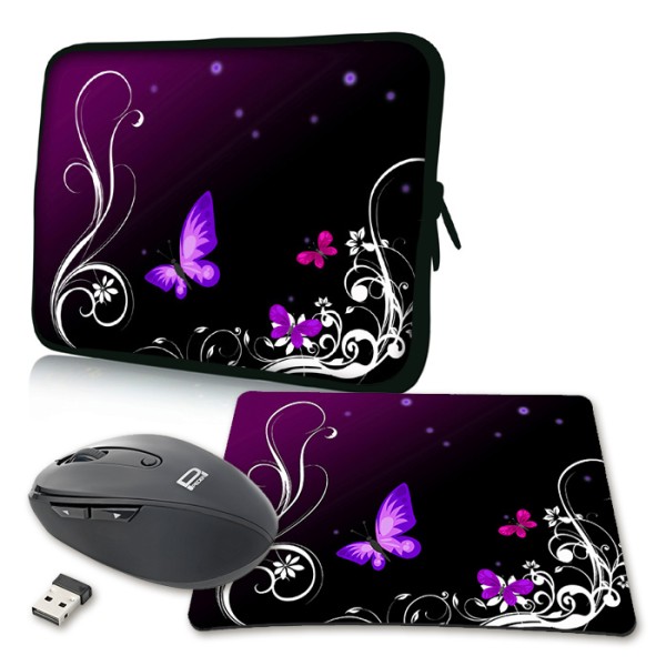 PEDEA Design Tasche 17, Maus + Pad, purple butter
