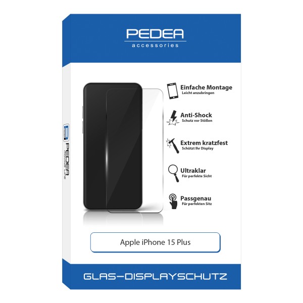 PEDEA Display-Schutzglas für Apple iPhone 15 Plus