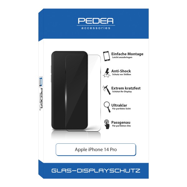 PEDEA Display-Schutzglas für Apple iPhone 14 Pro