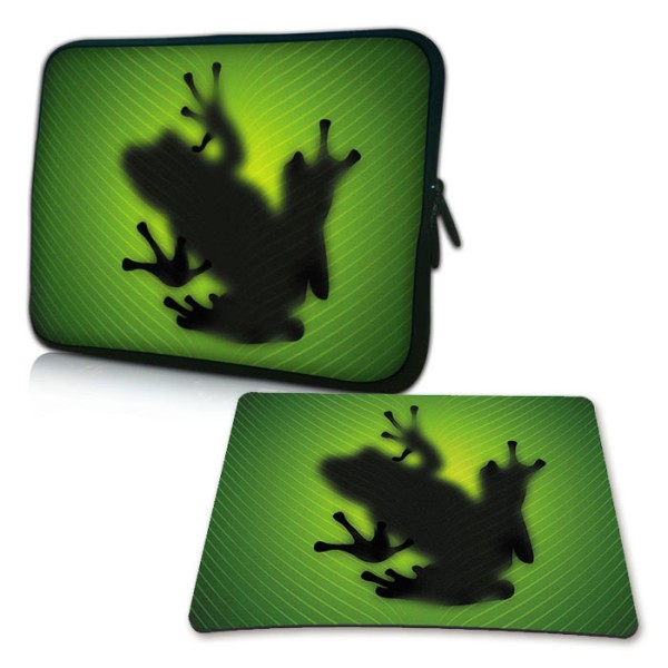 PEDEA Design Tasche 15 / Mauspad, green frog