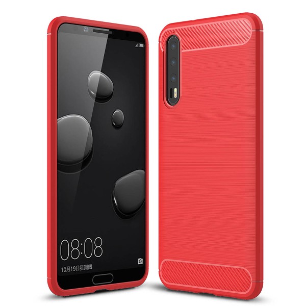PEDEA Carbon Look Case für das Huawei P20 Pro, rot