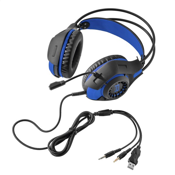 PEDEA Gaming Headset "FirstOne", schwarz/blau