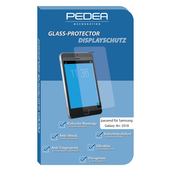 PEDEA Display-Schutzglas Samsung Galaxy J6+ 2018